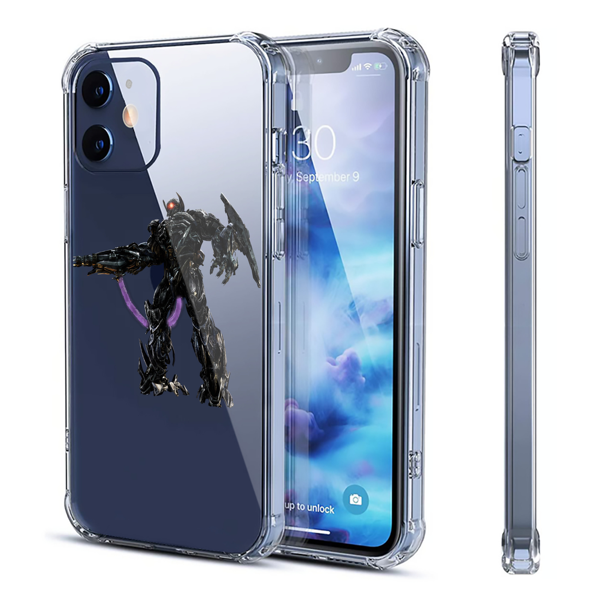 （画像用） Transformers トランスフォーマー 【iPhone 12シリーズ対応】透明スマホケース（クリアソフトケース）